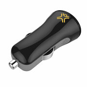 USBCarCharger-XtremeMacInchargeAutoLED,2xUSB(2.4A+1A),17W,Black,LEDforChargingStatus