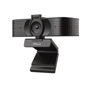 TrustTeza4KUltraHDWebcam,Advanced4KUltraHDwebcamwitha74°fieldofviewandtwointegratedmicrophones,Mountingtype:clip,tripod,2m