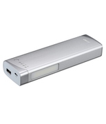 F&DPowerBankLunarP2(10400mAh),MetallicBody,10LEDLuminousTorch,Silver