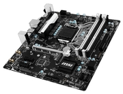 MotherboardMSIB150MBAZOOKAPLUSS1151,iB150,MilitaryClass4,SATA-III,USB3.1,M.2slot,CPU-Graphics,DVI,HDMI,GLAN,4xDDR42133MHz,ALC887-8ch