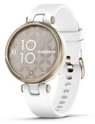 GARMINLilyCreamGoldBezelwithWhiteCaseandSiliconeBand