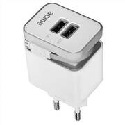 ACMECH17Powerfulchargerwithrollingcable,Outputpower:5VDC,2.1A,Inputpower:100-240VAC50/60Hz,DualUSB(incarcatorUSB/зарядноеустройство)