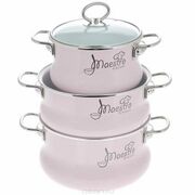 Наборкастрюль2л/3л/4лImperioвишневыйVITROSS8DA025S-2