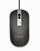 MouseGembirdMUS-4B-06-BS,800-1200dpi,4buttons,Ambidextrous,1.35m,Black/Silver,USB