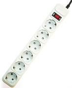 GembirdSurgeProtectorSPG6-B-10C,6Sockets,3.0m,upto250VAC,16A,safetyclassIP20,Grey