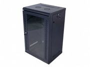 19"18UWallMountedcabinet,SN-IRON19"18U-06-06-ДС-2БГ,600?600х868,GlassDoor,Black