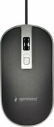 MouseGembirdMUS-4B-06-BS,800-1200dpi,4buttons,Ambidextrous,1.35m,White/Silver,USB