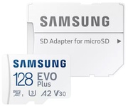 128GBMicroSD(Class10)UHS-I(U3)+SDadapter,SamsungEVOPlusMB-MC128KA(R:130MB/s)