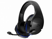 HYPERXCloudStingerWirelessPS4Headset,Black/Blue,90-degreerotatingearcups,Microphonebuilt-in,Frequencyresponse:18Hz–23,000Hz,Cablelength:1.3m+1.7mextension,3.5jack,2.4GHzWirelessConnection,maximum500mW