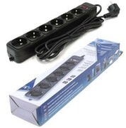 SurgeProtectorGembirdSPG6-B-156-outlets,5m,Black
