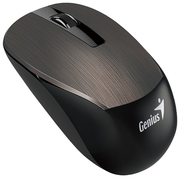 (31030119102)GeniusNX-7015Chocolate,Metallicstyle,Wireless2.4GHzOpticalMouse,Nanoreceiver,800/1200/1600dpi,Extendsbatterylifeupto18months,BatteryLowIndicator,Rubberhandgrip,Slotreceiver,USB,Chocolate