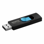8GbUSB2.0FlashDriveADATAUV220,black/blue(Read-18MB/s,Write-5MB/s),strapmount,RetractableUSB