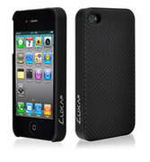 LUXA2LHA0024CarbonLeatherCaseforiPhone4,CarbonFiber+LeatherPaint,Black