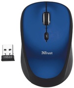 TrustYviWirelessMouse-Blue,8m2.4GHz,Microreceiver,800-1600dpi,4button,Rubbersidesforcomfortandgrip,USB