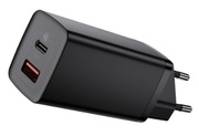 UniversalHomeChargerBaseusGaN2Lite,2xUSB(C+U),65W,BlackCCGAN2L-B01