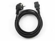 PowercordPC-186-VDE-3M,3m,SchukoinputandrightangledC13output,withVDEapproval,Black