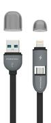 PinengPN-301Black,LightningandMicroUSB2in1Speed&DataChargingCable