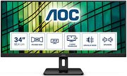 34.0"AOCIPSLEDQ34E2AWFHDBlack(4ms,21:9,100M:1,300cd,2560x1080,178°/178°,HDMI,DisplayPort,Speakers2x3W,VESA)