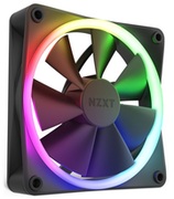 PCCaseFanNZXTF120RGB,120x120x26mm,18LEDs,17-27.5dB,14-50CFM,500-1800RPM,FDB,4Pin,Black