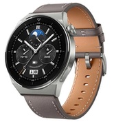 HUAWEIWATCHGT3Pro46mm,TitaniumwithGrayLeatherStrap