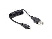 CableUSB2.0microCC-mUSB2C-AMBM-0.6M,0.6m,Compactcoiledspiralcable,USB2.0A-plugtoMicroB-plug,Black