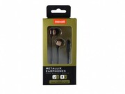 MAXELL"METALLIX"Gold,Earphoneswithin-lineMicrophone,Handsfreecallingfeatures,3setsofeartips,Flatcable1.2m