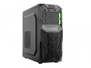 HPCB-25ATXCase,(500W,24pin,2xSATA,12cmfan),2xUSB2.0/HDAudio,Black+Greendecoration