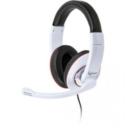 GembirdMHS-001-GWStereoHeadphoneswithMicrophone,GlossyWhite