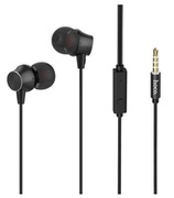 EarphonesHocoM51BlackwithMicrophone,4pin3.5mmmini-jack,Cable:1.2m.