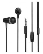 EarphonesHocoM34BlackwithMicrophone,4pin3.5mmmini-jack,Cable:1.2m.