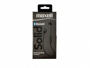 MAXELL"Solid"Black,BluetoothEarphoneswithin-lineMicrophoneandPlaybackcontrol,Handsfreecallingfeatures,3setsofeartips,upto7hoursmusic,comfortableandsecurefitearhooks,flatcable,microUSBchargingcable