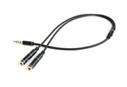 Audiocable3.5mm-0.2m-CablexpertCCA-417M,3.5mm4-pinplugto3.5mmstereo+microphonesocketsadaptercable,allowsconnectingstandardheadsetsandmicrophonestotablets,netbooks,ultrabooksetc.,Black