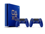 GameConsoleSonyPlayStation4500GBLimitedEditionDaysofPlayConsoleBundle,Blue,2xGamepad(Dualshock4)
