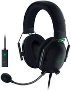 RAZERBlackSharkV2GamingHeadset,HyperClearCardioidMicwithUSBSoundCard,50mmneodymiumdriverunits,Ultra-softFlowKnitmemoryfoamearcushions,Connectivity–3.5mmjack+USBsoundcard,THXSpatialAudio,Black