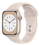 AppleWatchSeries8GPS,41mmStarlightAluminiumCasewithStarlightSportBand,MNP63