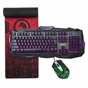 TastaturaGamingMARVOKM400WiredGamingKeyboard(RU)&MouseComboLED,USB,Black