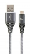 "BlisterMicroUSB/USB2.0,2.0m,CablexpertCottonBraidedSpacegrey/White,CC-USB2B-AMmBM-2M-WB2-https://cablexpert.com/item.aspx?id=10818"