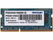 4GBDDR3-1600SODIMMPatriotSignatureLine,PC12800,CL11,1Rank,Double-sidedmodule,1.5V