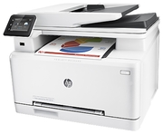 HPColorLaserJetProMFPM277nPrint/Copy/Scan/Fax,Upto18ppm,256MBRAM,600x600dpi,Upto30000p.,50-sheetADF,7.6cmtouchdisplay,PCL5c/6,Postscript3,USB2.0,Ethernet10/100/1000Base-TX,HPePrint,AppleAirPrint™,White