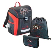 BAGGYMAX138653Trikky"DarkSpider"SchoolbagSetToploaderLight