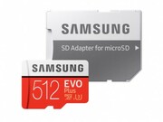512GBMicroSD(Class10)UHS-I(U3)+SDadapter,SamsungEVOPlus"MB-MC512GA"(R/W:100/90MB/s)