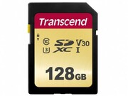 128GBSDXCCard(Class10)UHS-I,U3,Transcend500S"TS128GSDC500S"(R/W:95/60MB/s,MLC)