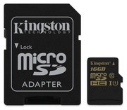 Kingston16GBmicroSDHCClass10UHS-IwithSDadapter,300x,Upto:45MB/s