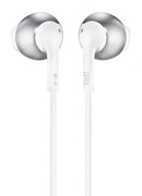 JBLT205/Earbudheadphoneswithmicrophone,Dynamicdriver12.5mm,Frequencyresponse20Hz-20kHz,1-buttonremotewithmicrophone,JBLPureBasssound,Tangle-freeflatcable,3.5mmjack,Chrome