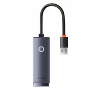 AdapterUSB2.0toRJ-4510/100MbpsF,25cm,BaseusLiteGrayWKQX000013