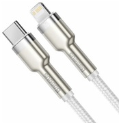CableType-C-Lightning,Braided,PD20W,1m,BaseusCafuleMetalWhiteCATLJK-A02