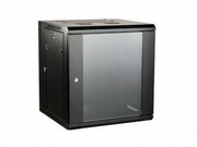 19"6UWallMountedcabinet,SN-IRON19"6U-06-06-ДС-2БГ,600?600х333,GlassDoor,Black