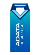 8GBUSB2.0FlashDriveADATA,DashDriveUC510,blue(Read-18MB/s,Write-5MB/s),FeatherlightDurability