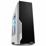 DEEPCOOL"DUKASEWH-V3"ATXCase,withSide-Window,withoutPSU,Tool-less,2fanspre-installed(1x120mmBlueLEDfan,1x120mmfan),Fan-speedadjustingswitch,BottommountedPSU,VGACompatibility:390mm,1xUSB3.0,1xUSB2.0/Audio,White
