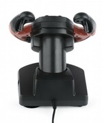 Игровойвибро-рульGembirdSTR-UV-01,8",90degree,Pedals,2-axis,12buttons,Vibrationfeedback,USB,forPC/PS3